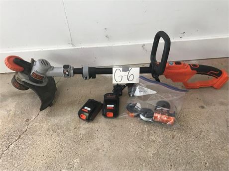 Black & Decker Weed Eater with Charger,  2 Batteries & Misc.