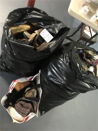 3 Bags of Clothes, Shoes, Purses & Misc.