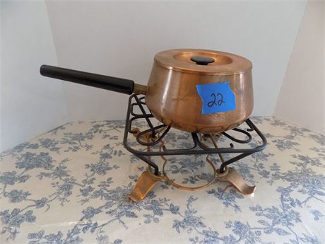 Vintage Copper Fondue Pot