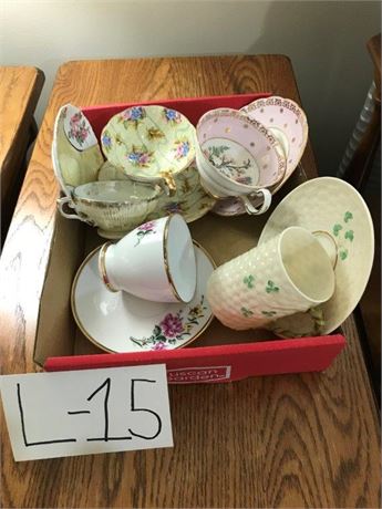 Matching Teacups & Teaplates