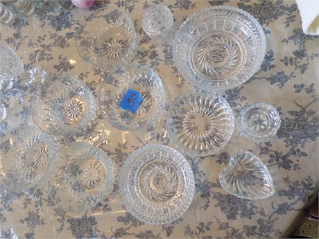 Glass Serving Dishes, Various Sizes