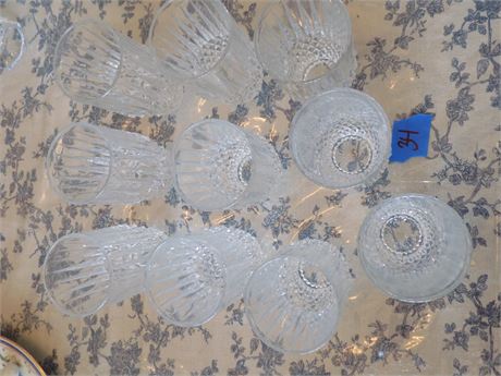 Tall Crystal Water Glasses (10)