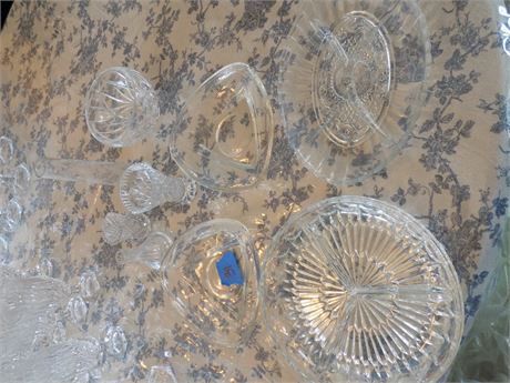 Glass Serving Dishes, Stem Vases