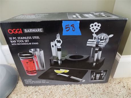 Oggi Barware 10-piece Stainless Steel Bar Tool Set