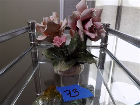 Vintage Capodiomonte Porcelain Flowers