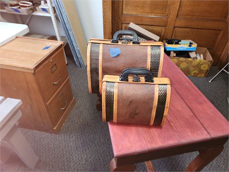 2 Wooden Travel Bags