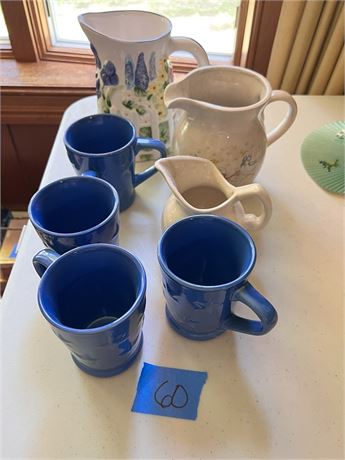 Pitcher and Mugs