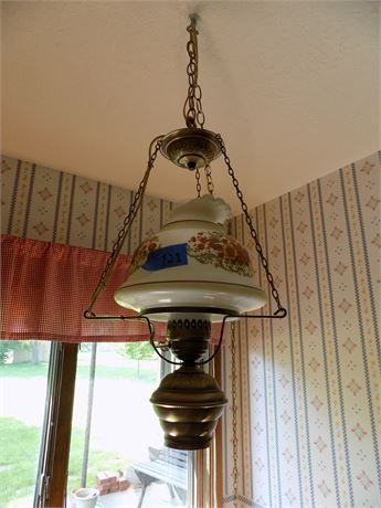 Vintage Brass Hanging Light Fixture