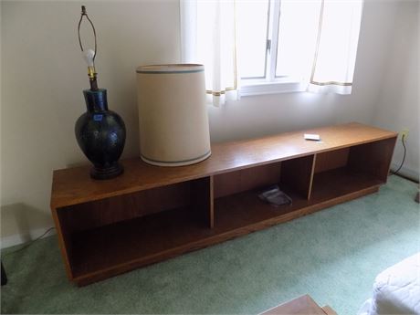 Vintage Mid-Century Lowboy 8' Long Storage Cabinet with Cubes