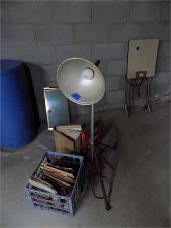 Vintage Spot Light and Books / Guides