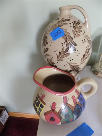 Misc. Decor, Painted Ceramic Pitchers