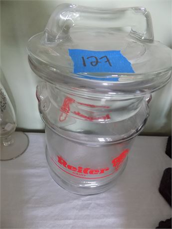 Collectible Glass Container Reiter Dairy