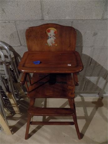 Vintage Wood High Chair