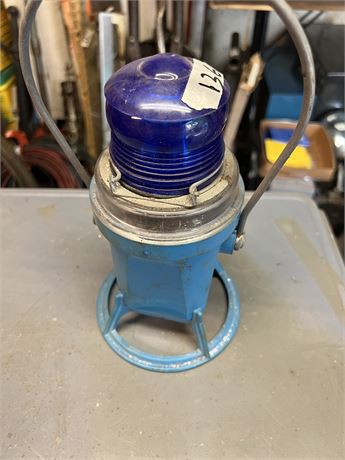 Vintage blue 6 volt lantern