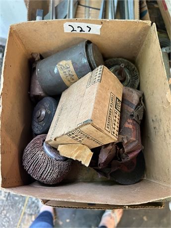 Miscellaneous sanding grinding wheels.