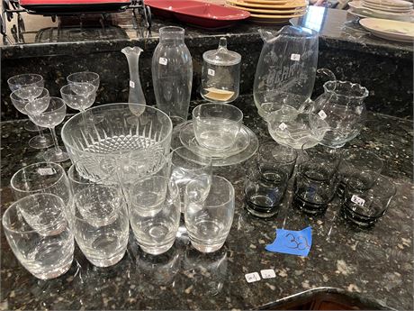 Clear Glass Etched