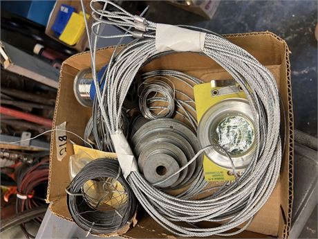 Box of miscellaneous wire cable.