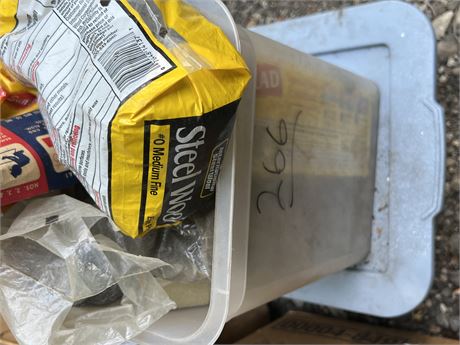 Steel wool and sanding blocks