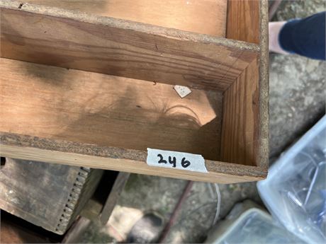 Two wood boxes.