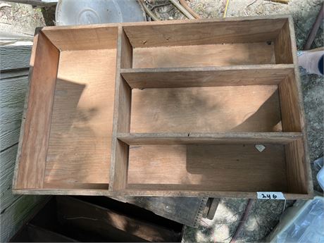 Wood shelf.