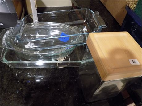 Bakeware and Glass Canister, Pyrex