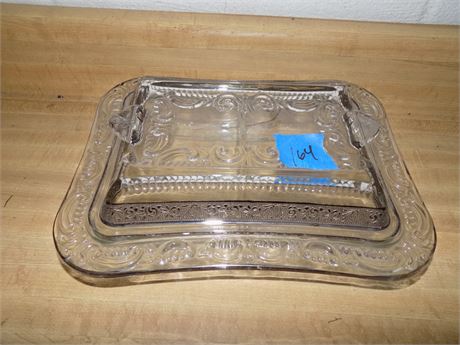 Glass serving dish