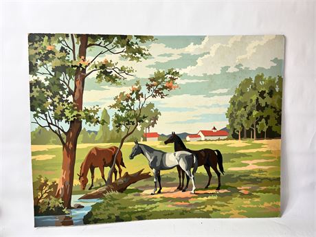 Horse Paint by Number Completed