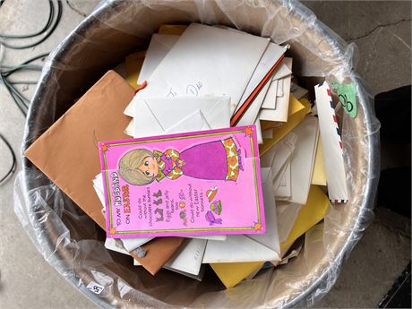 Ephemera Collectors!! Entire Paper bin filled with vtg family cards