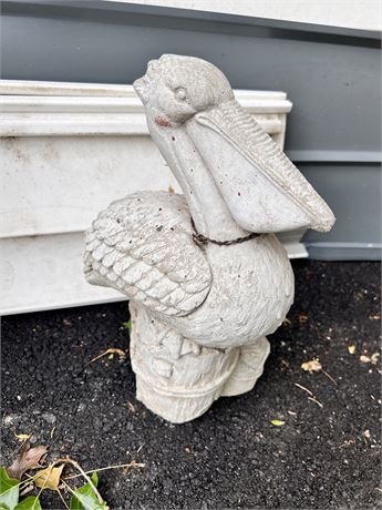 Cement Pelican Yard Art