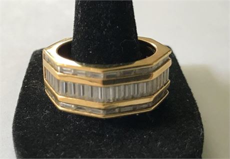 Stamped 925 China PAJ CZ Size 10 Ring