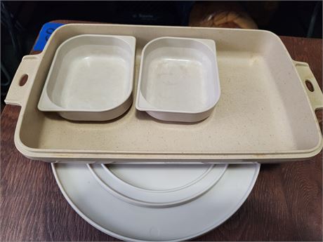 Lintonware and 2 lazy susans