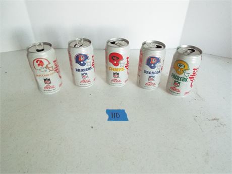 Vintage Collectible NFL Helmet Diet Coke Cans