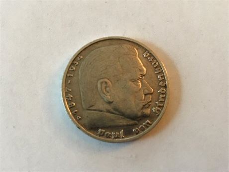 1935 German 5 Mark Coin