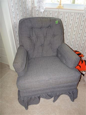 Upholstered Chair Blue Bedroom