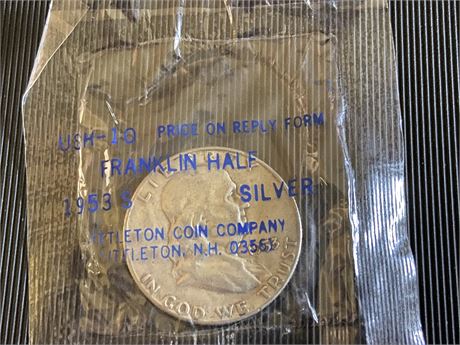 1953 -S  Franklin 1/2 Dollar
