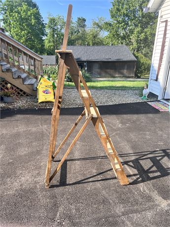 Vintage European Ladder - Crack in one piece as shown