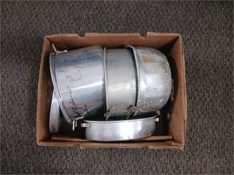 Vintage aluminum pans