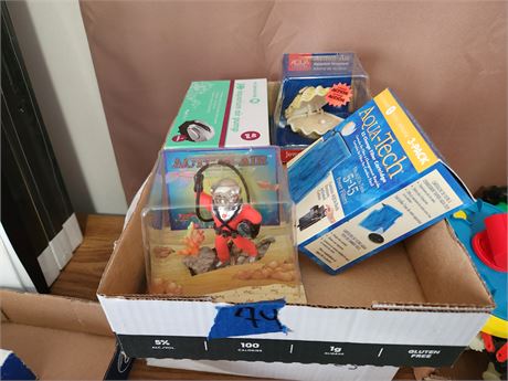 Pump, filter, and 2 air powered decorations