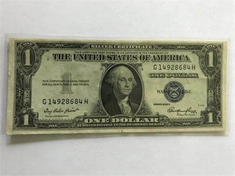 1935E US $1 Silver Bill