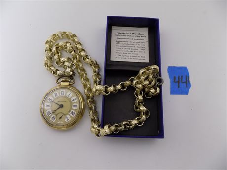 Antique Style Westclox Watch, In Box, Running