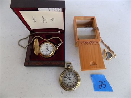 Pocket Watches, Lot of 3