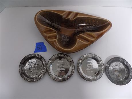 Vintage Ceramic and Metal Ashtrays