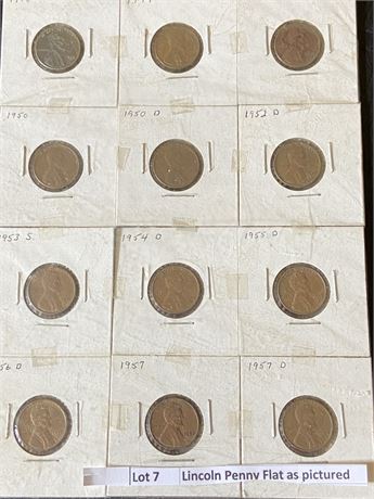 Lincoln Penny Flat as Pictured