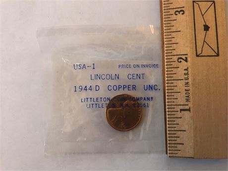 1944D  US UNC. Wheat Penny