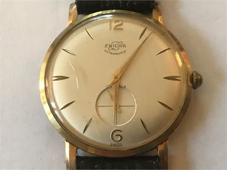 Enicar Ultrasonic 17 Jewels Watch (Cracked Crystal)