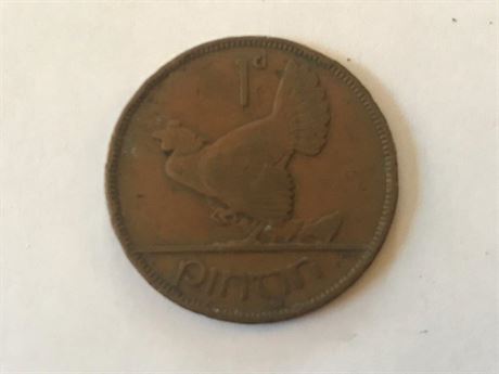 1937 Irish Penny Coin