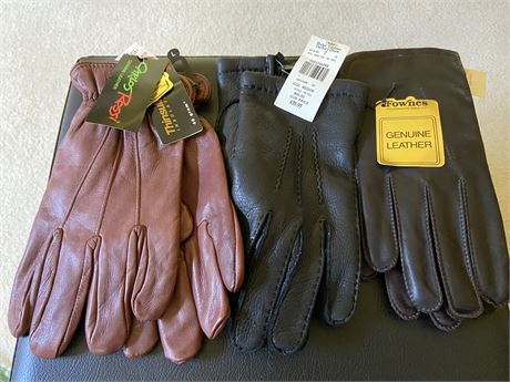 Men's Leather Gloves - Large