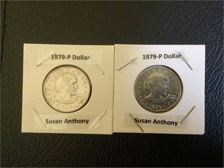 2 - 1979 Susan B Anthony Dollars