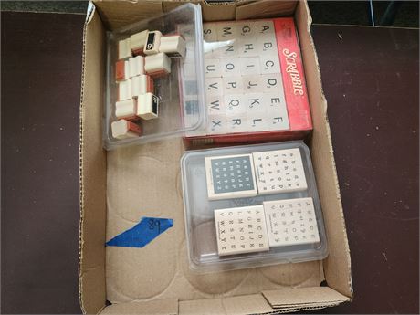 2 Stampin Up & 1 Scrabble Stamp Set