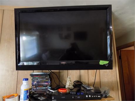 TV, DVD Player and DVDs Lot